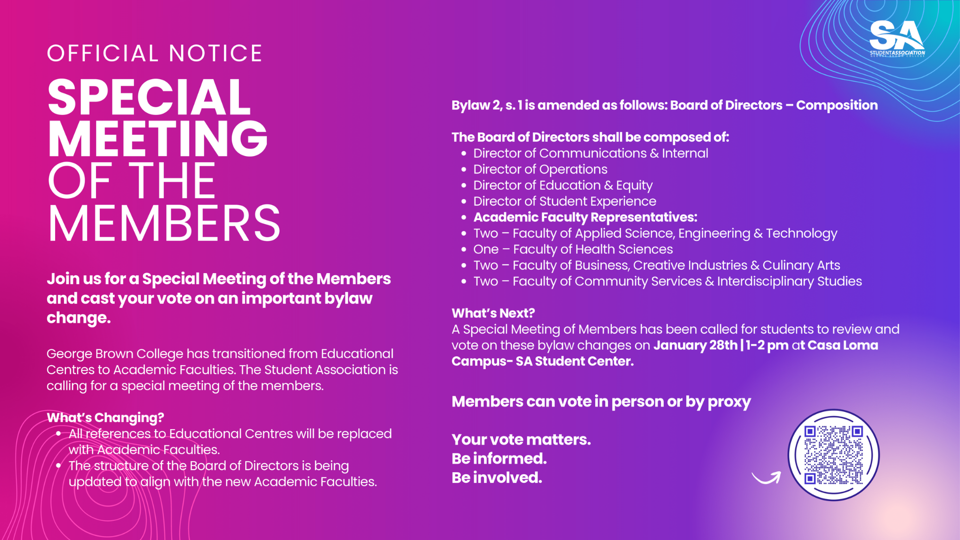 Special Meeting of the Members - Jan 2026